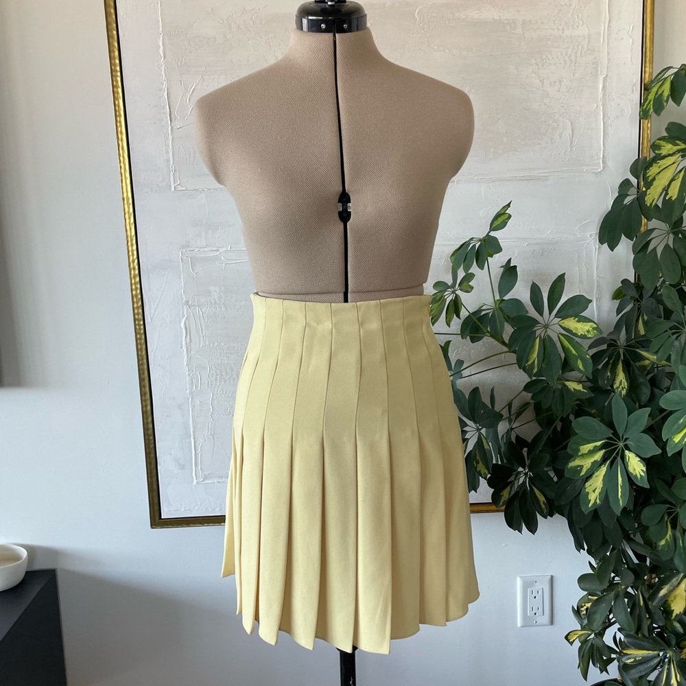 Yellow Pleated Skirt